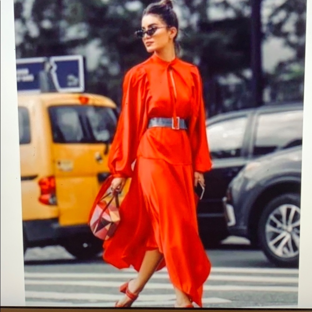 HOST PIC 🌹AMAZING SELF PORTRAIT SATIN MIDI DRESS